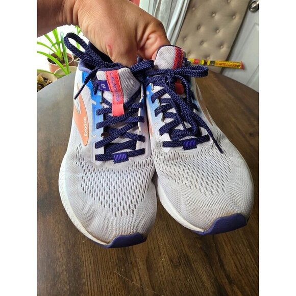 Brooks Launch GTS 8 1203461B520 Running Shoes Woman Sz 6.5 Gray Purple - Picture 13 of 16